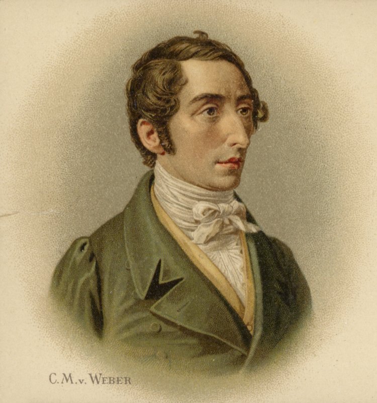 Porträt von Carl Maria von Weber von German School