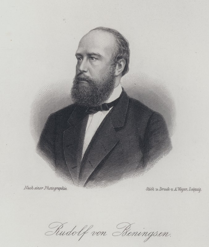 Rudolf von Bennigsen, deutscher Politiker (Gravur) von German School