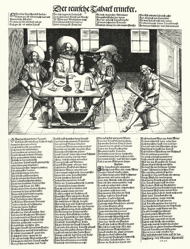Die deutschen Tabaktrinker (Stich) von German School
