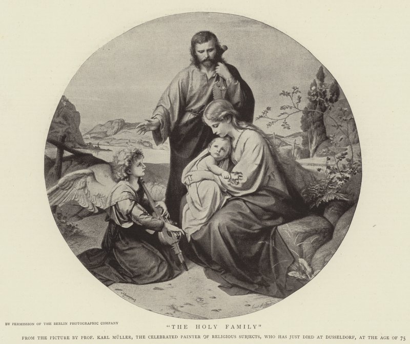 Die Heilige Familie (Stich) von German School