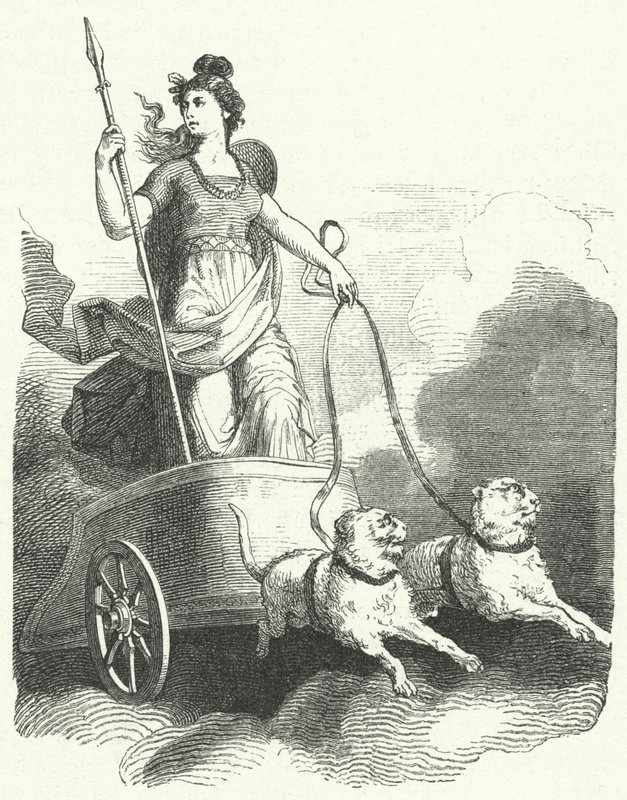 Die nordische Göttin Freyja (Gravur) von German School