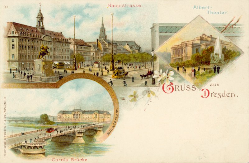 Ansichten von Dresden, Deutschland (Chromolithographie) von German School