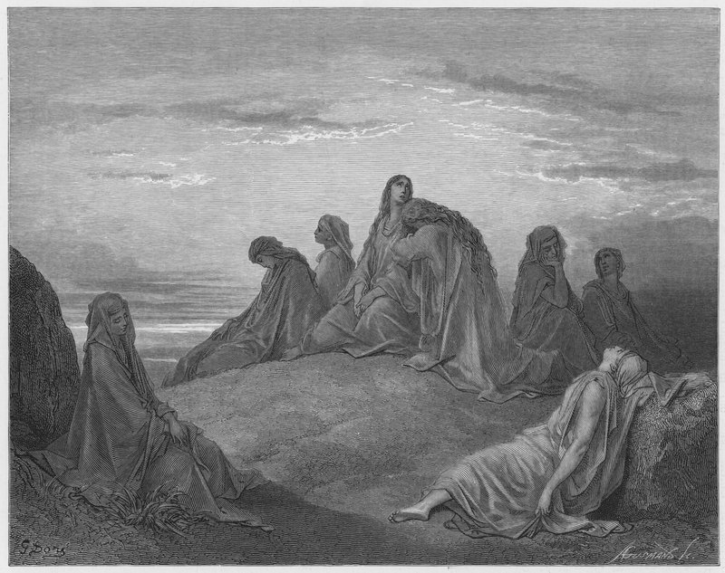 Die Töchter Israels beklagen die Tochter von Jephta von Gustave Dore