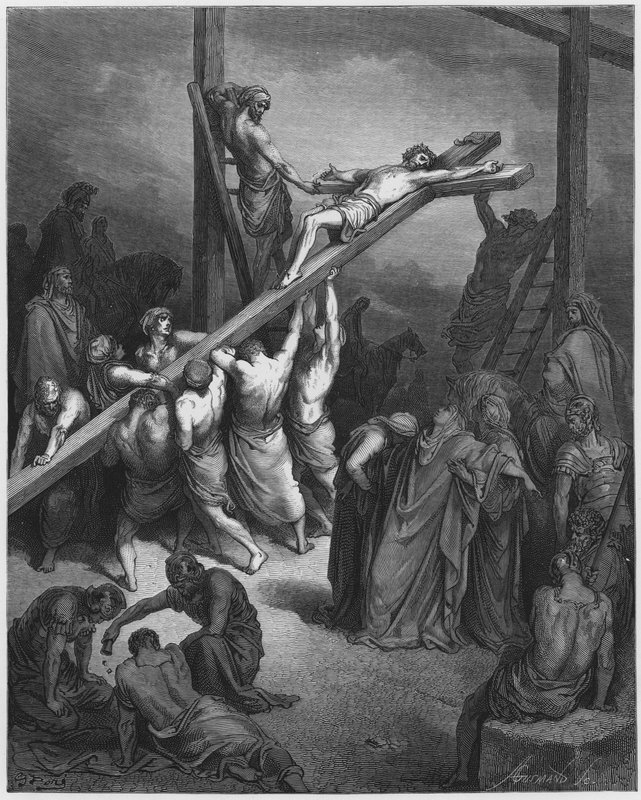 Die Errichtung des Kreuzes von Gustave Dore