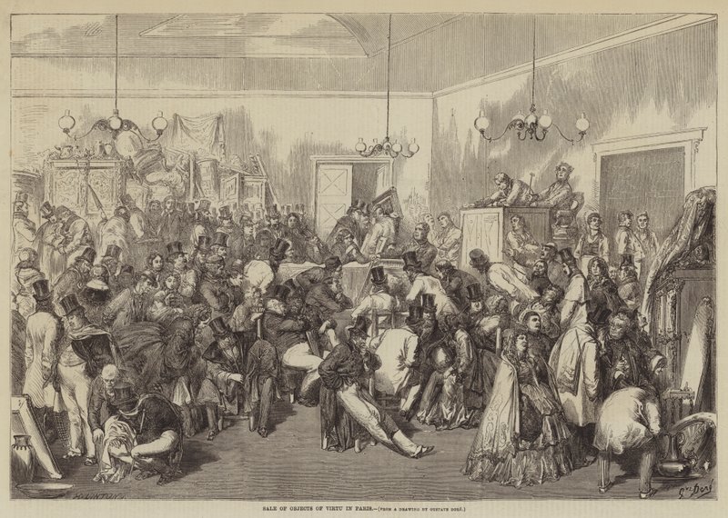 Verkauf von Kunstgegenständen in Paris von Gustave Dore