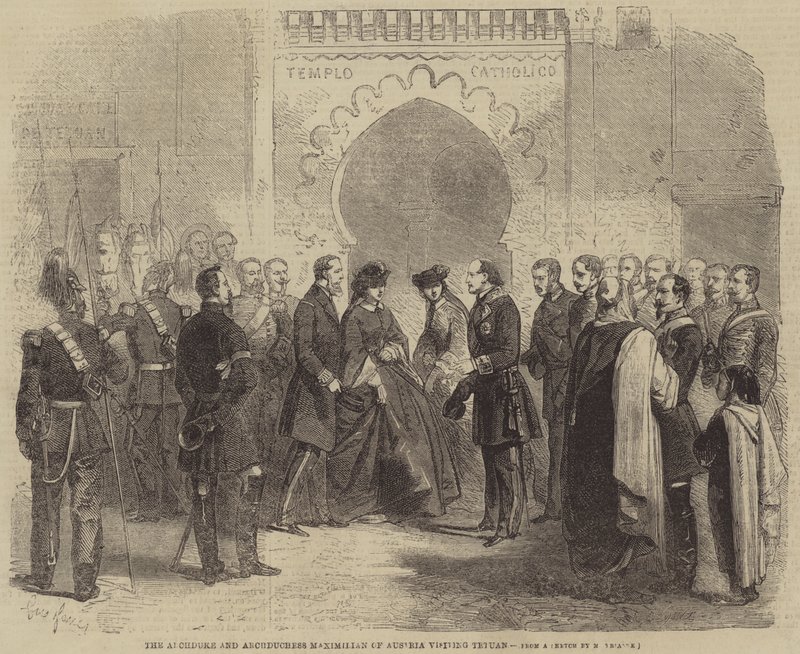 Der Erzherzog und die Erzherzogin Maximilian von Österreich besuchen Tetuan von Gustave Janet