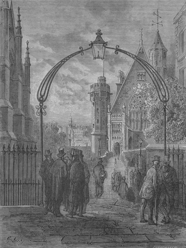 Anwaltspromenade bei Temple-Bar von Gustave after Dore