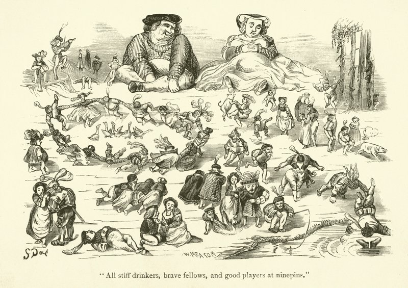 Illustration für die Werke von Rabelais von Gustave after Dore