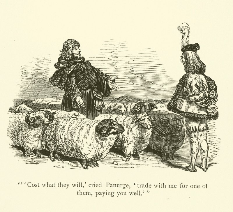 Illustration für die Werke von Rabelais von Gustave after Dore