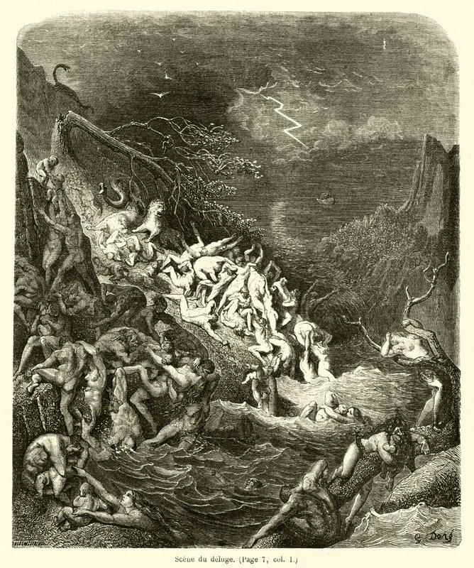 Szene der Sintflut von Gustave after Dore