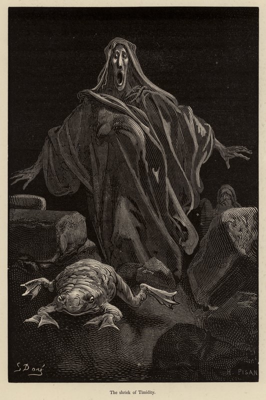 Der Schrei der Schüchternheit von Gustave after Dore