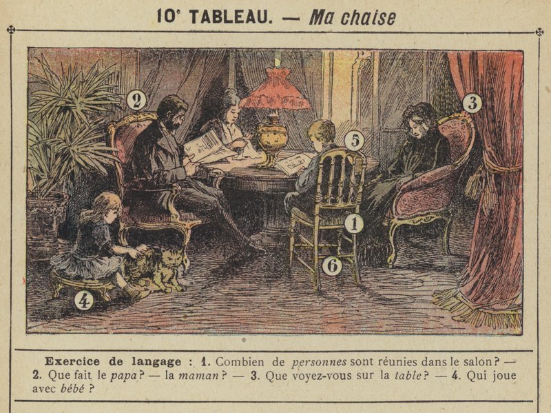 Mein Stuhl (Farblithografie) von Gustave Fraipont