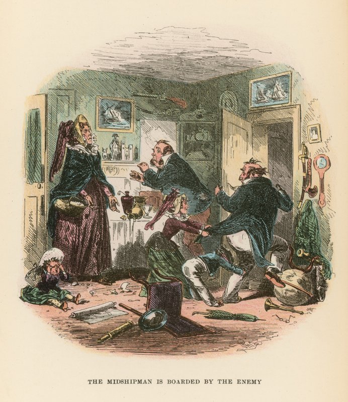 Illustration für Dombey und Sohn von Hablot Knight Browne