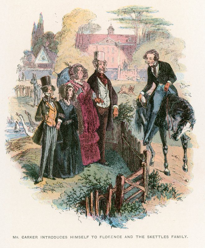 Illustration für Dombey und Sohn von Hablot Knight Browne