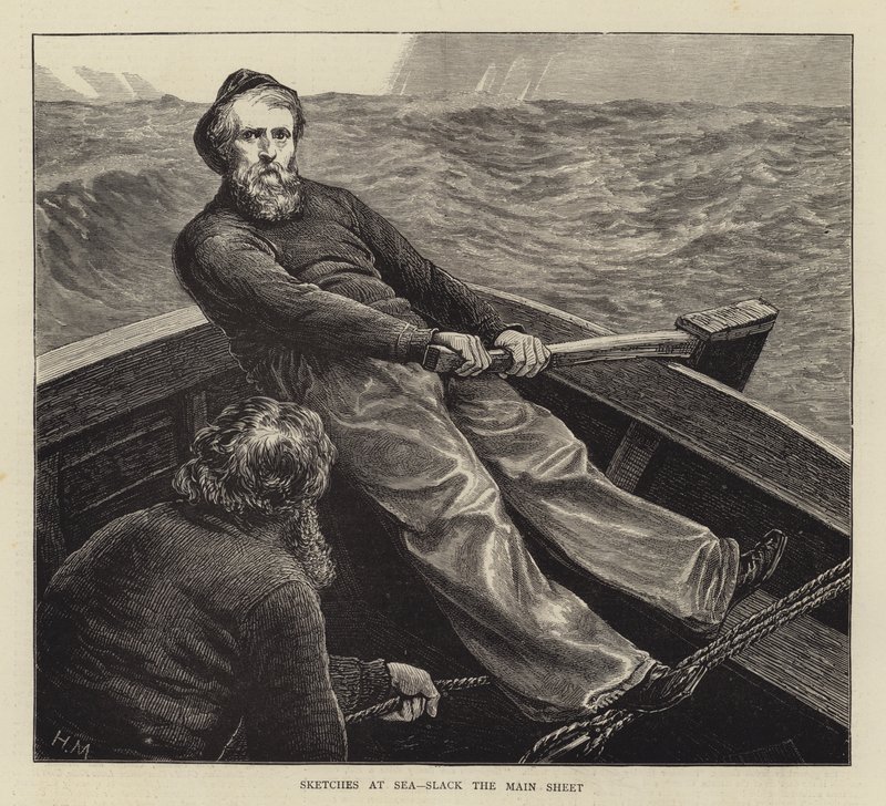 Skizzen auf See, Locker das Hauptsegel von Hamilton Macallum