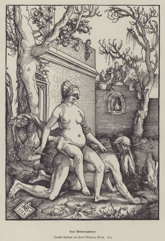 Aristoteles und Phyllis, 1513 von Hans Baldung Grien