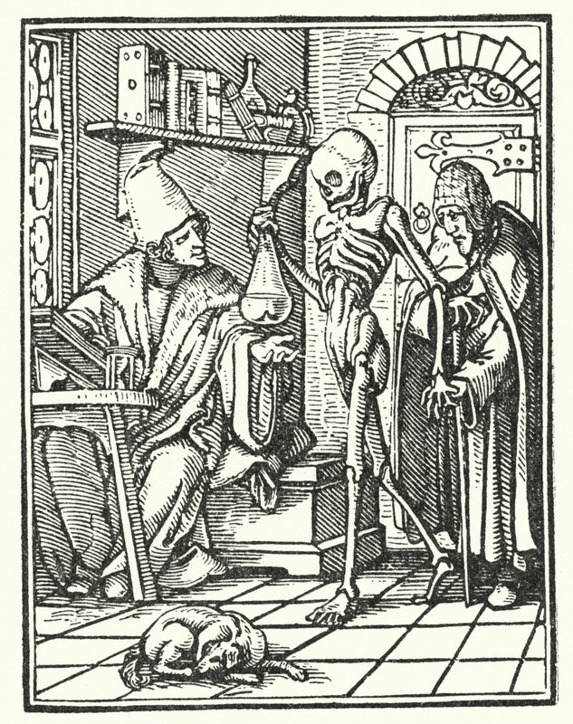 Der Tod und der Arzt von Hans Holbein der Jüngere