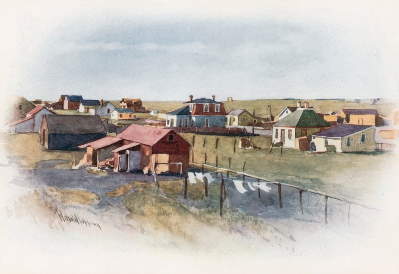 Eine Prärie-Stadt, Gleichen, Alberta von Harold Copping