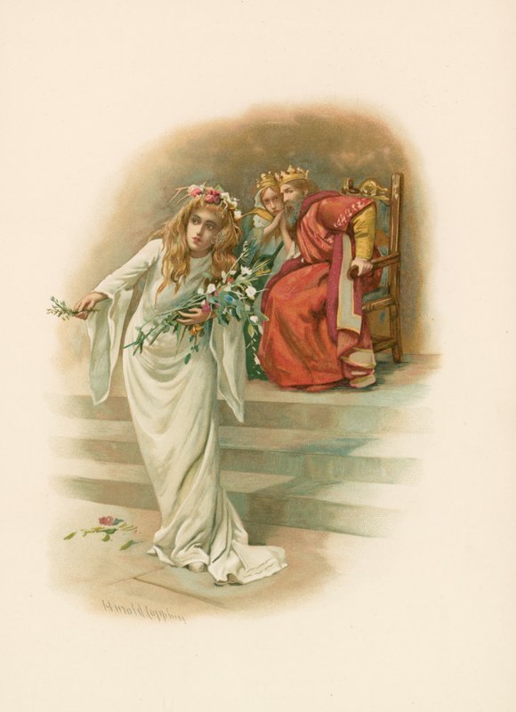 Ophelia, wahnsinnig von Harold Copping