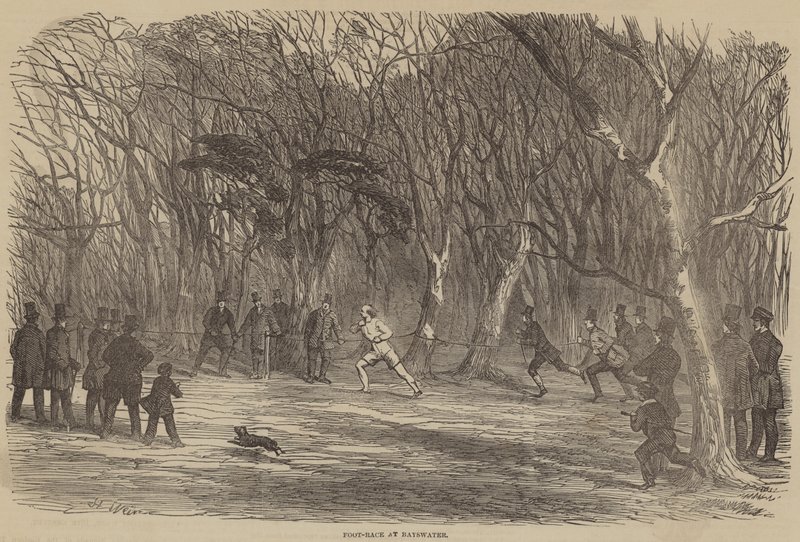 Fußrennen in Bayswater von Harrison William Weir