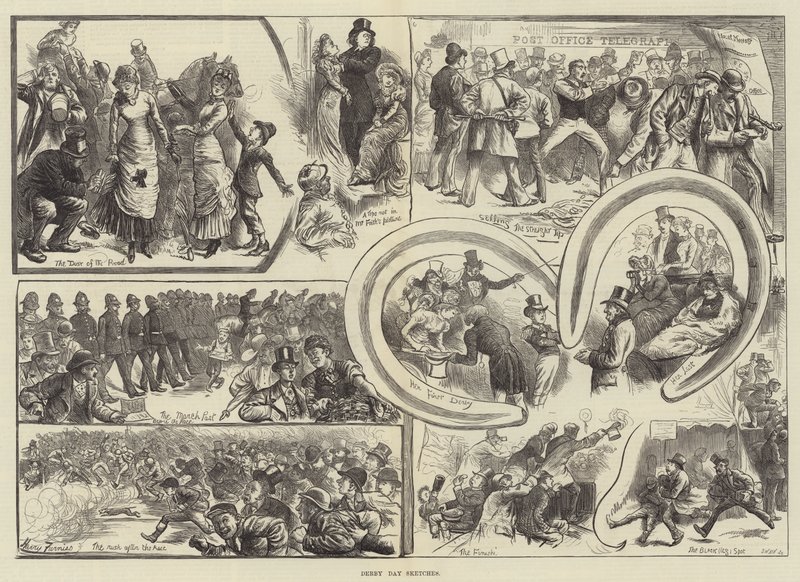 Derby-Tag Skizzen von Harry Furniss