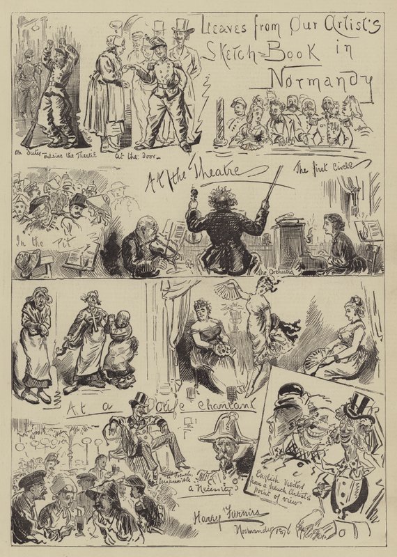 Blätter aus dem Skizzenbuch unseres Künstlers in der Normandie von Harry Furniss