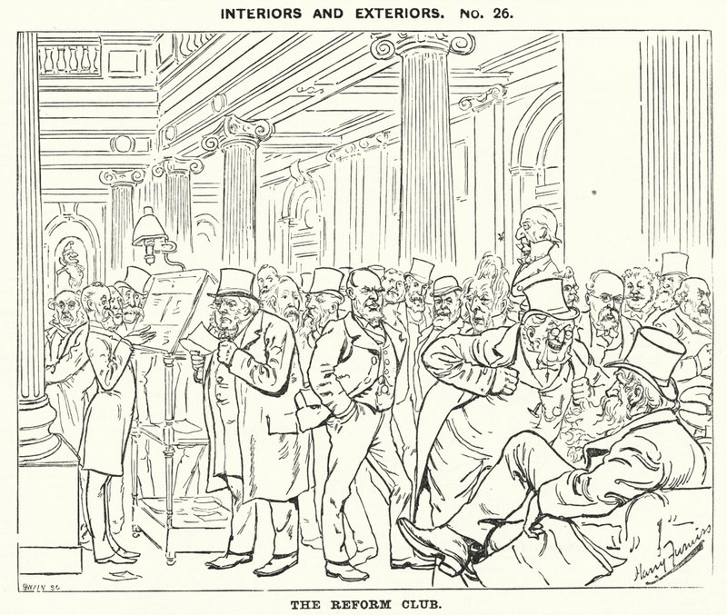 Der Reform Club (Stich) von Harry Furniss