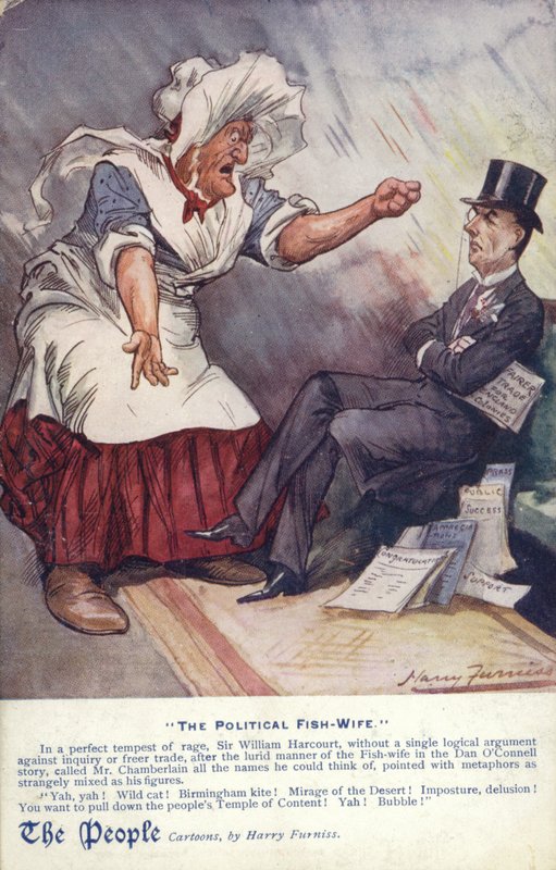 Die politische Fischfrau von Harry Furniss