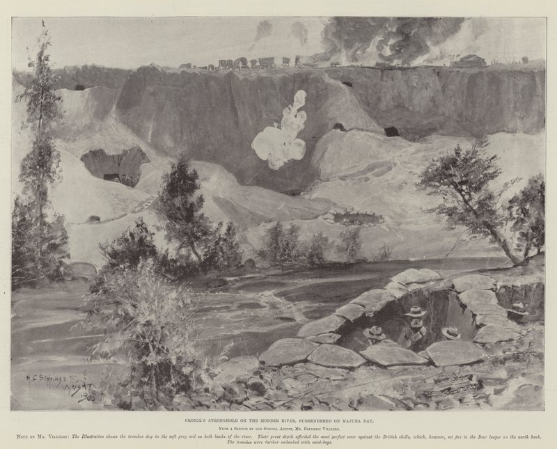 Cronjes Festung am Modder River, kapitulierte am Majuba-Tag von Henry Charles Seppings Wright