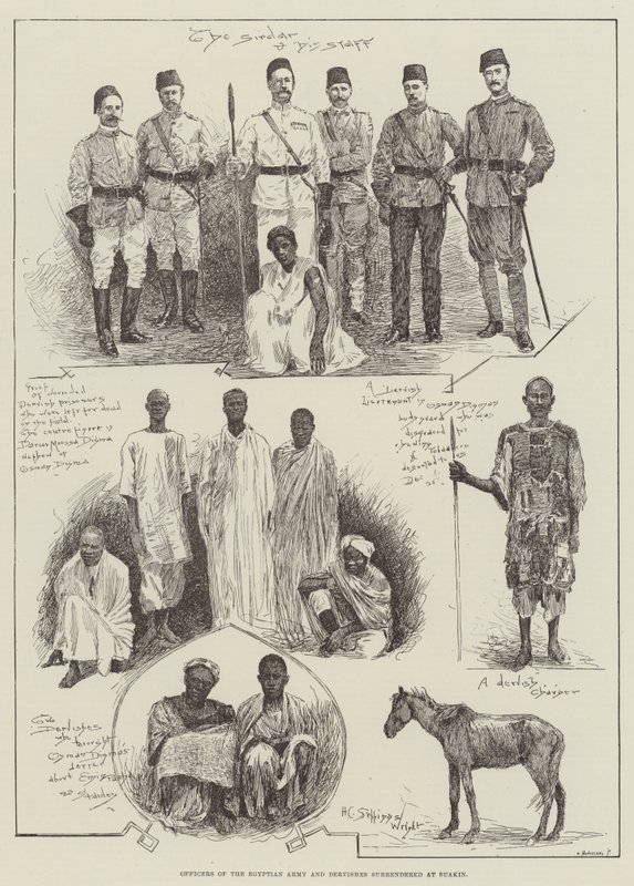 Offiziere der ägyptischen Armee und Derwische kapitulierten in Suakin von Henry Charles Seppings Wright