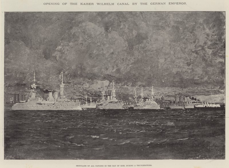 Eröffnung des Kaiser-Wilhelm-Kanals durch den Deutschen Kaiser von Henry Charles Seppings Wright