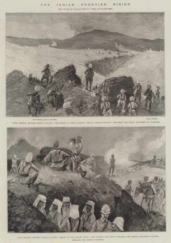 Der Aufstand an der indischen Grenze von Henry Charles Seppings Wright