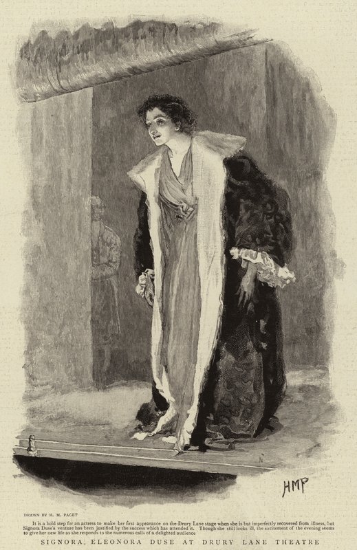 Signora Eleonora Duse im Drury Lane Theatre von Henry Marriott Paget