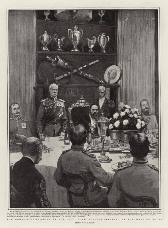 Der Oberbefehlshaber in der Stadt, Lord Roberts spricht im Mansion House von Henry Marriott Paget