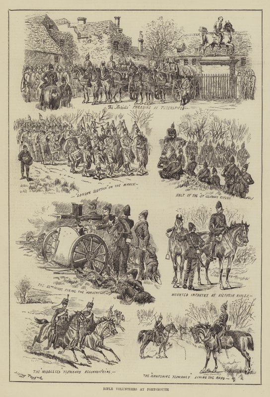 Freiwillige Schützen in Portsmouth von Henry Payne