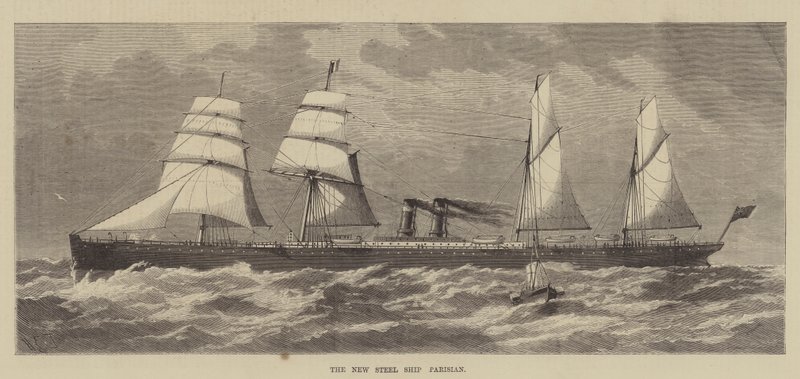Das neue Stahlschiff Parisian von Henry Spernon Tozer