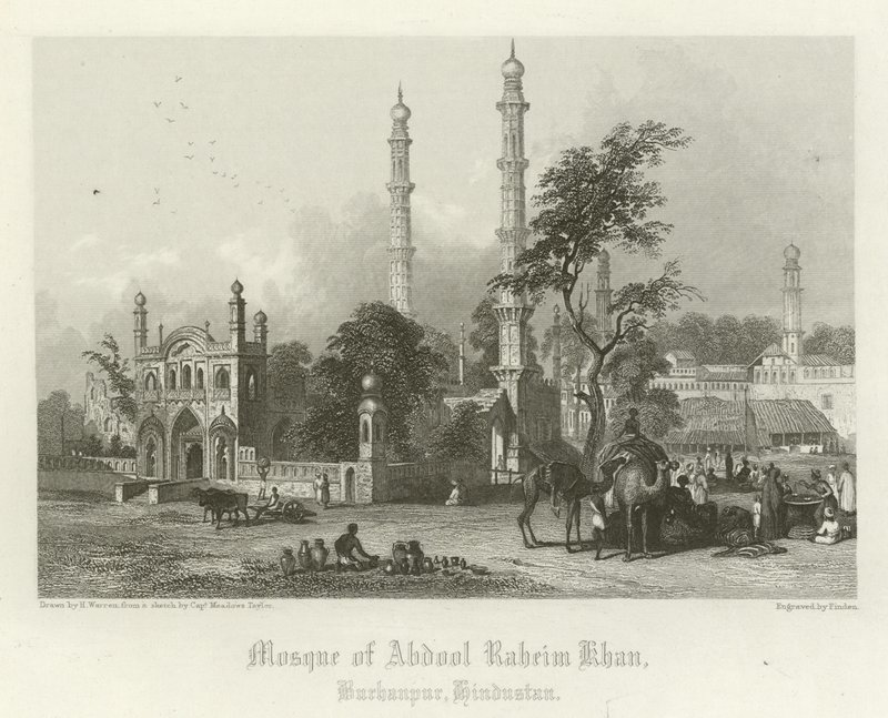 Moschee von Abdul Rahim Khan, Burhanpur, Indien von Henry Warren