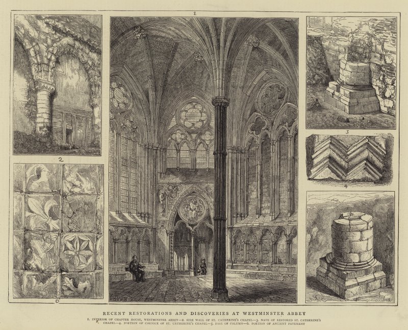 Jüngste Restaurierungen und Entdeckungen in der Westminster Abbey von Henry William Brewer