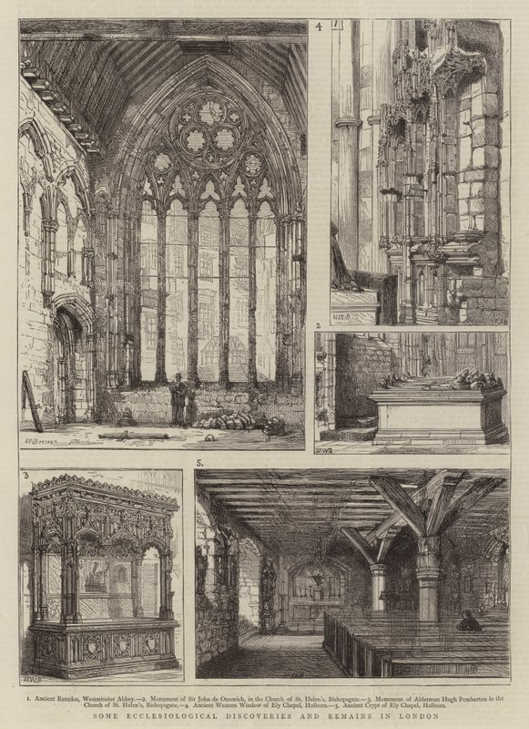 Einige ekklesiologische Entdeckungen und Überreste in London von Henry William Brewer