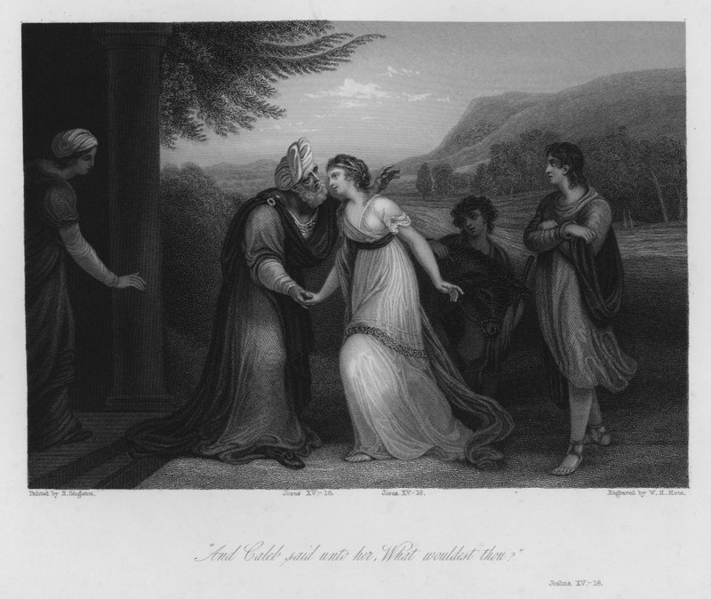 Die Bitte von Achsa, Josua XV von Henry (after) Singleton