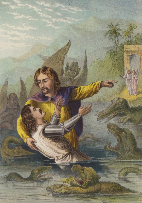Flussüberquerung von Henry Courtney Selous