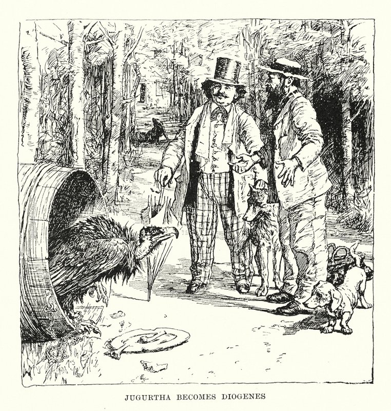 Jugurtha wird Diogenes (Stich) von Henry Justice Ford