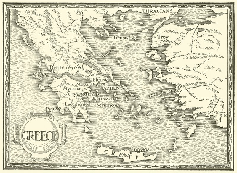 Karte von Griechenland von Henry Justice Ford