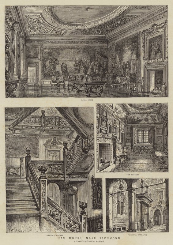 Ham House, in der Nähe von Richmond von Henry William Brewer