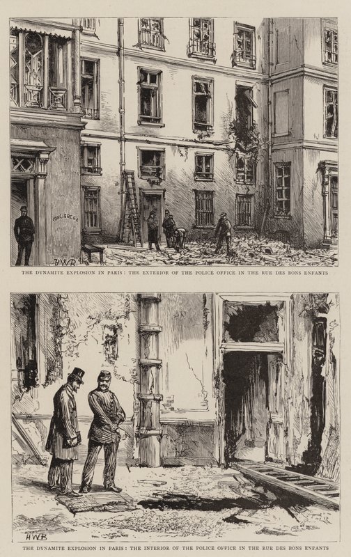 Die Dynamitexplosion in Paris von Henry William Brewer