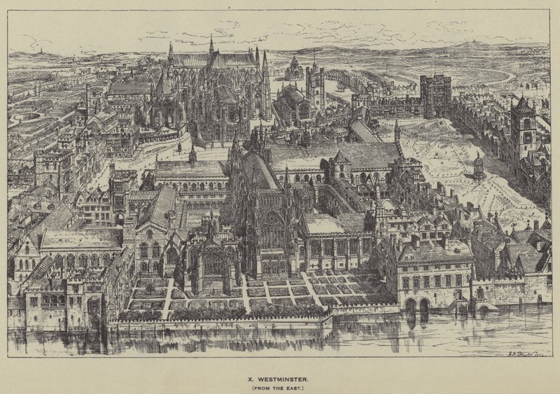 Westminster, vom Osten von Henry William Brewer