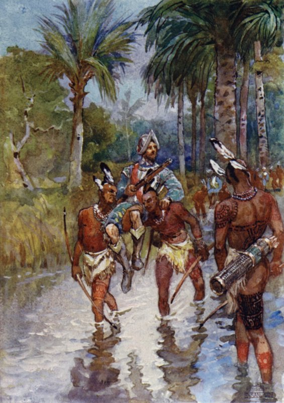 Ein Marsch durch die Sümpfe von Henry after Sandham
