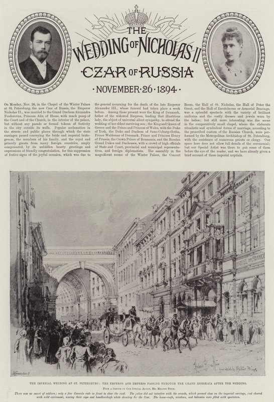 Die Hochzeit von Nikolaus II., Zar von Russland von Herbert Railton