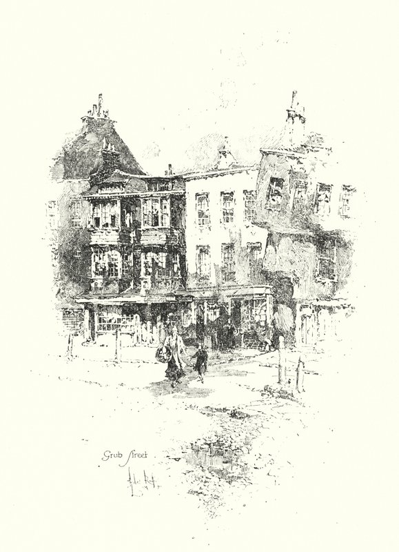 Grub Street, London (Lithografie) von Herbert (after) Railton