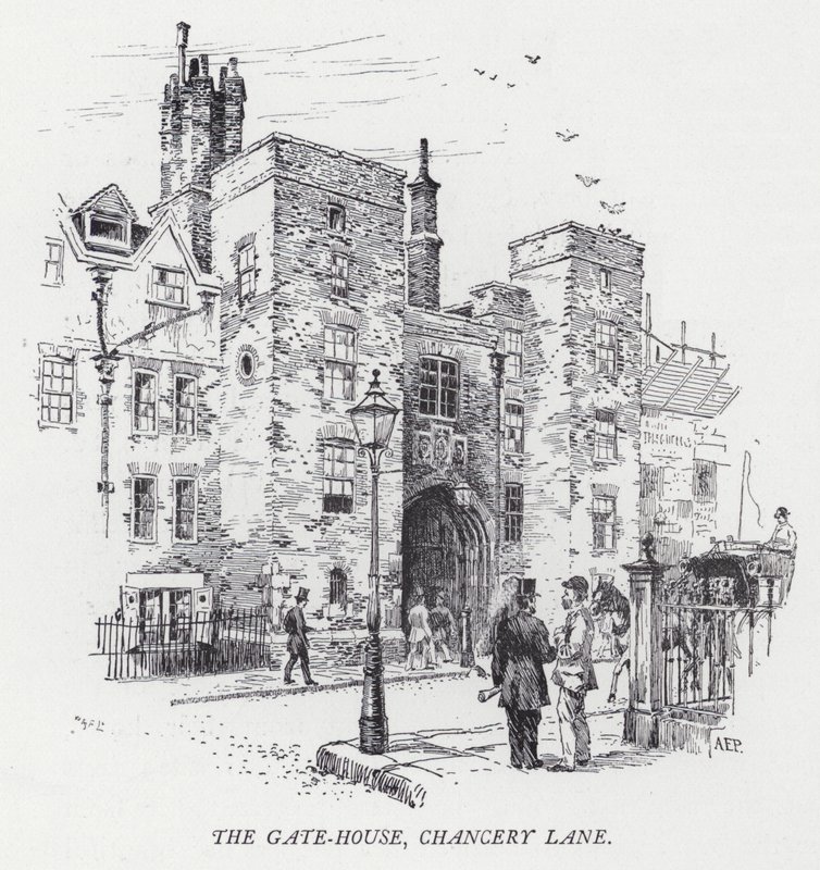 Das Torhaus, Chancery Lane von Herbert (after) Railton